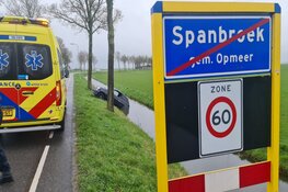 Automobiliste te water in Spanbroek