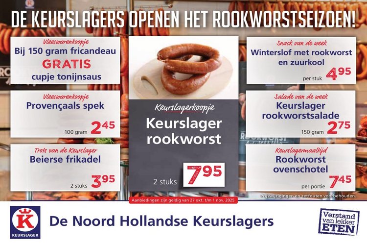Weekaanbieding bij het Keurslagertrio