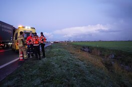 Gladheid treft West-Friesland: meerdere auto's te water en valpartijen