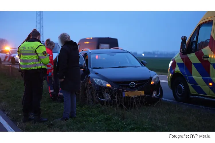 Schade en vertraging na botsing op N241