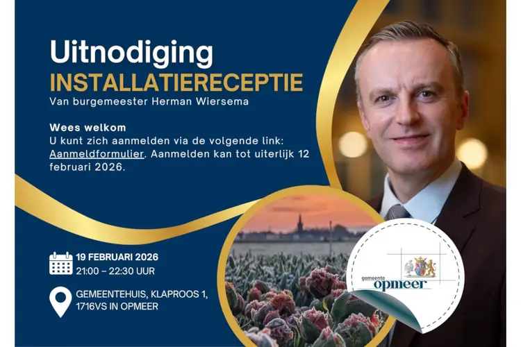 Installatie Herman Wiersema als burgemeester van Opmeer