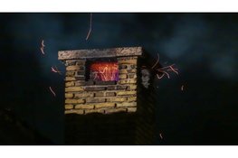 Grote vonken uit schoorsteen door woningbrand Aartswoud