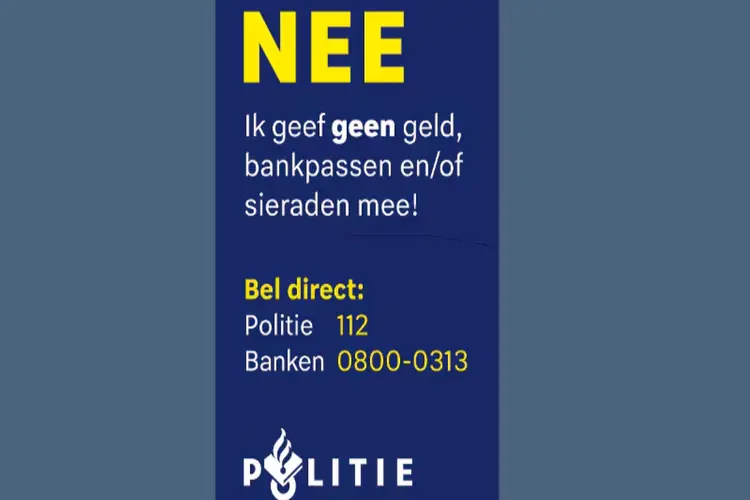 Politie en gemeenten verspreiden stickers tegen oplichting