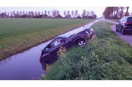 Auto belandt in sloot Spanbroek, bestuurder aangehouden